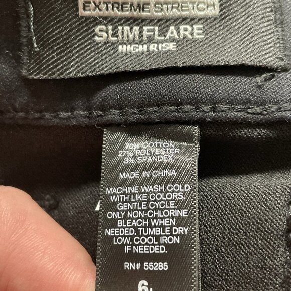 Express Jeans Womens Size 6L Long Extreme Stretch Slim Flare High Rise NWT A45 - Picture 8 of 9